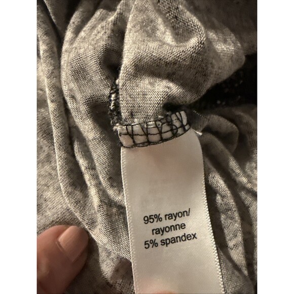 Black White Floral T-Shirt Style Dress Women’s Size 1X Summer Sleeveless - Picture 6 of 7